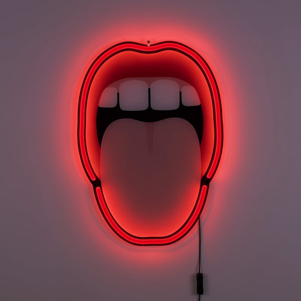 Blow Tounge LED Plugged Wall Lamp