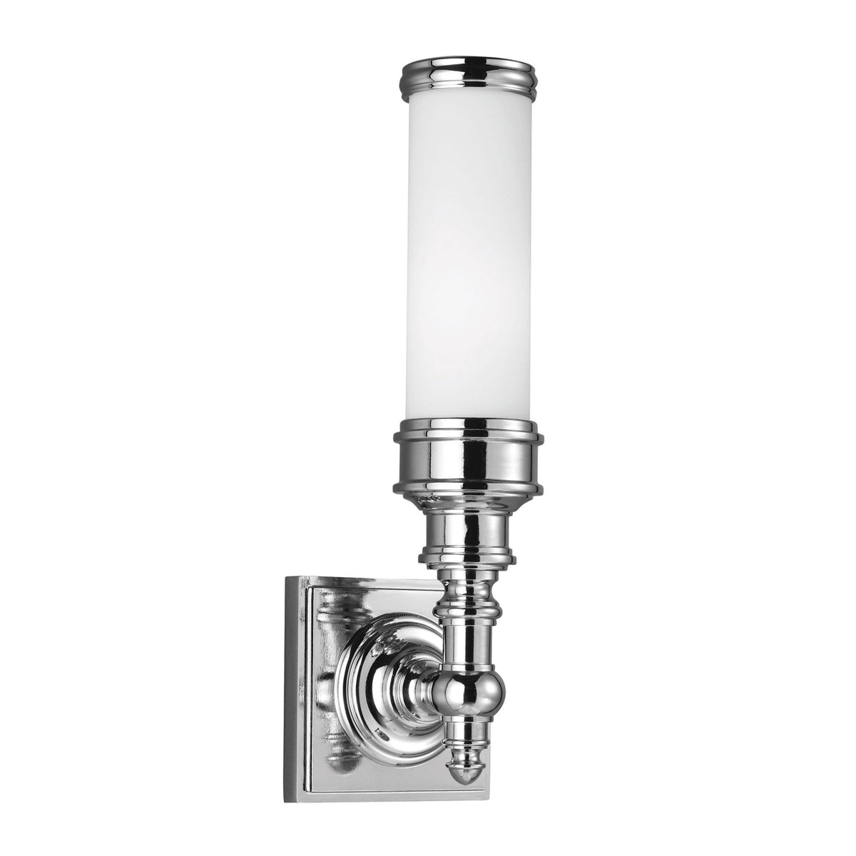 Payne Ornate IP44 Wall Light in Polished Chrome & White Opal Glass Diffuser