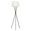 Penny Tripod Floor Lamp in Aged Iron & White Linen Shade