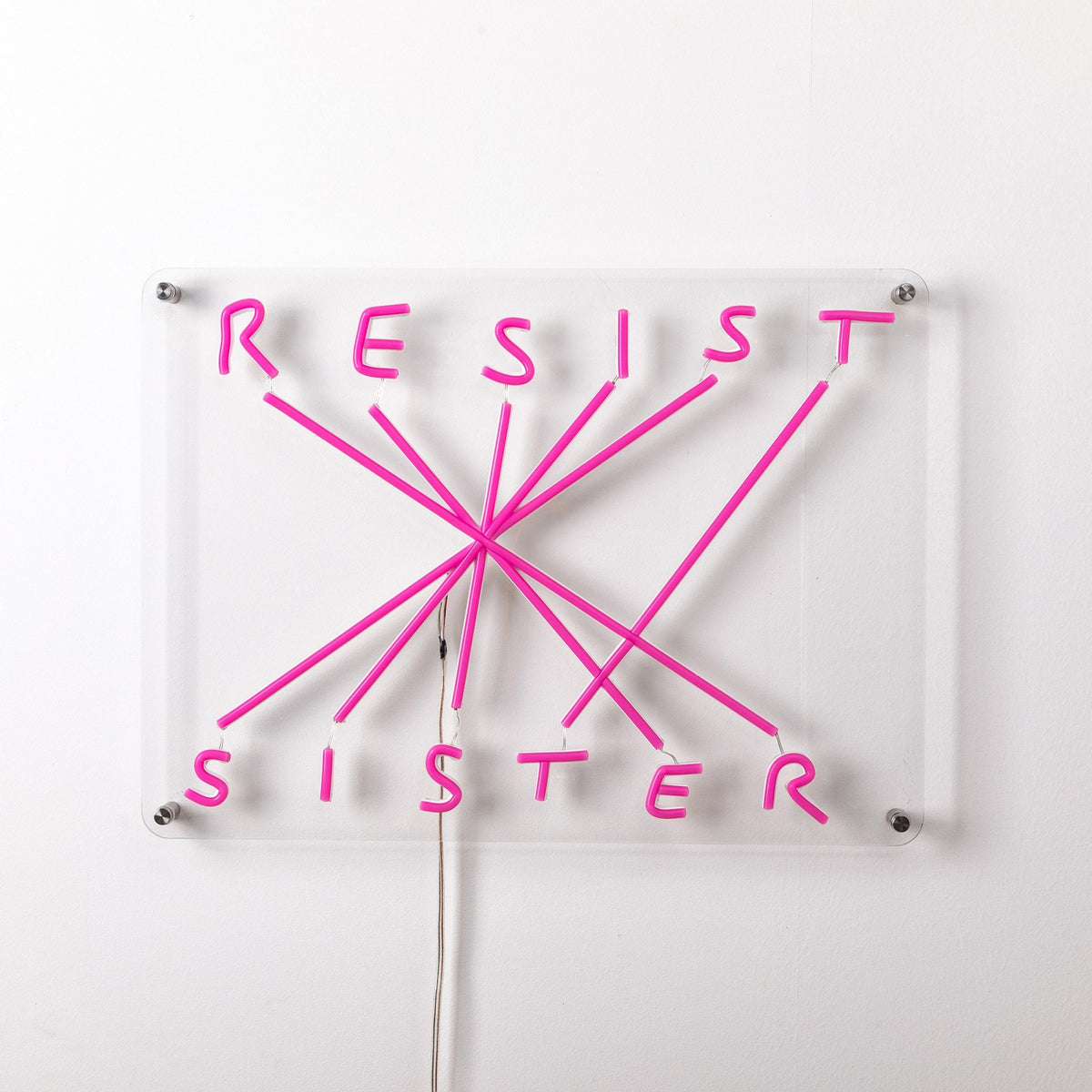 RESIST SISTER LED Plugged Wall Lamp