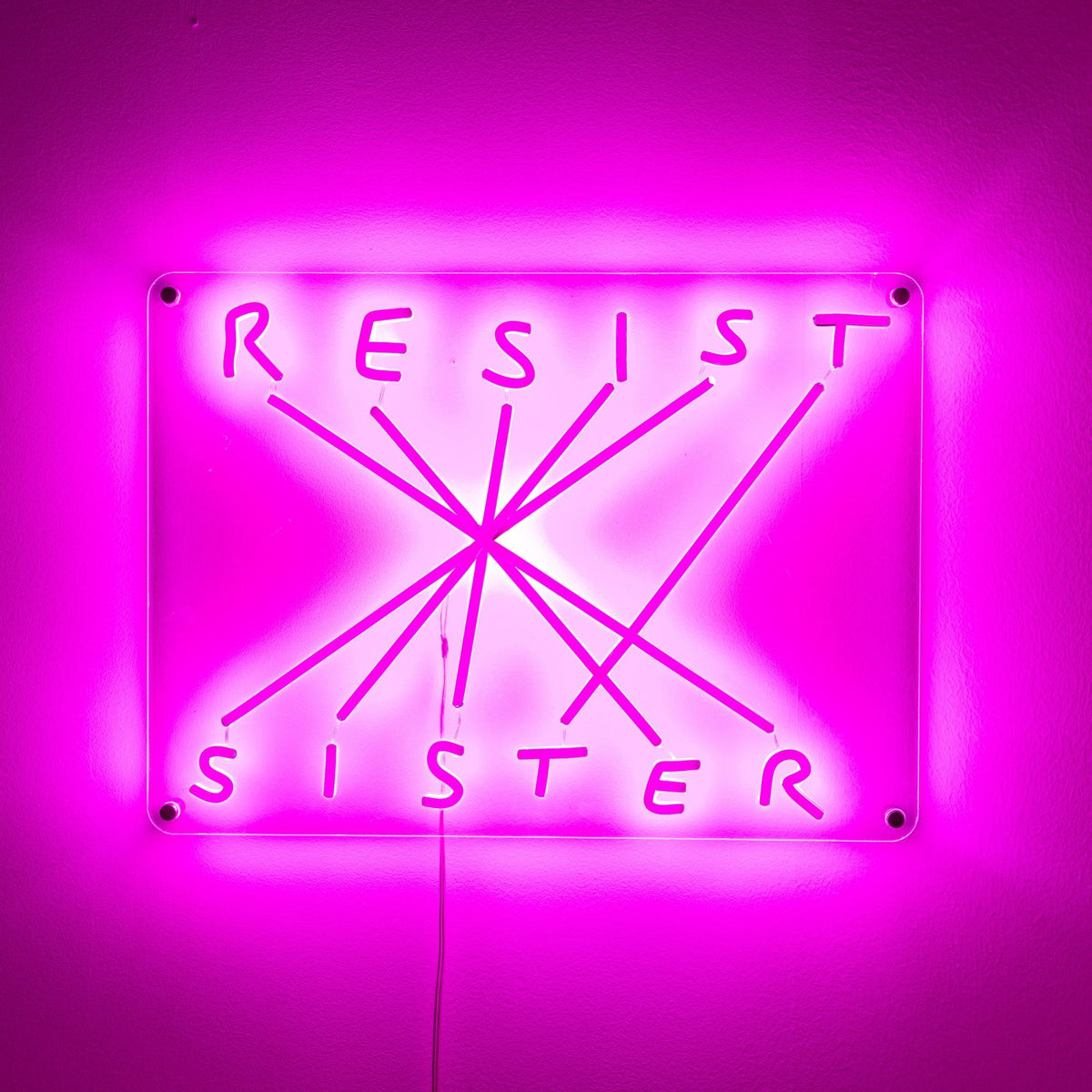 RESIST SISTER LED Plugged Wall Lamp