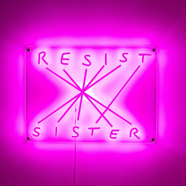 RESIST SISTER LED Plugged Wall Lamp
