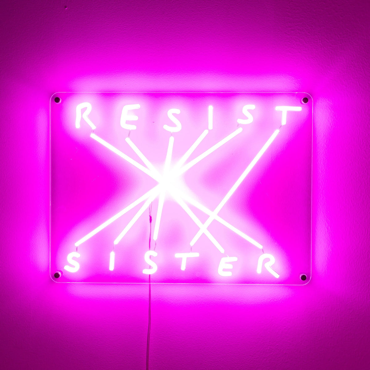 RESIST SISTER LED Plugged Wall Lamp