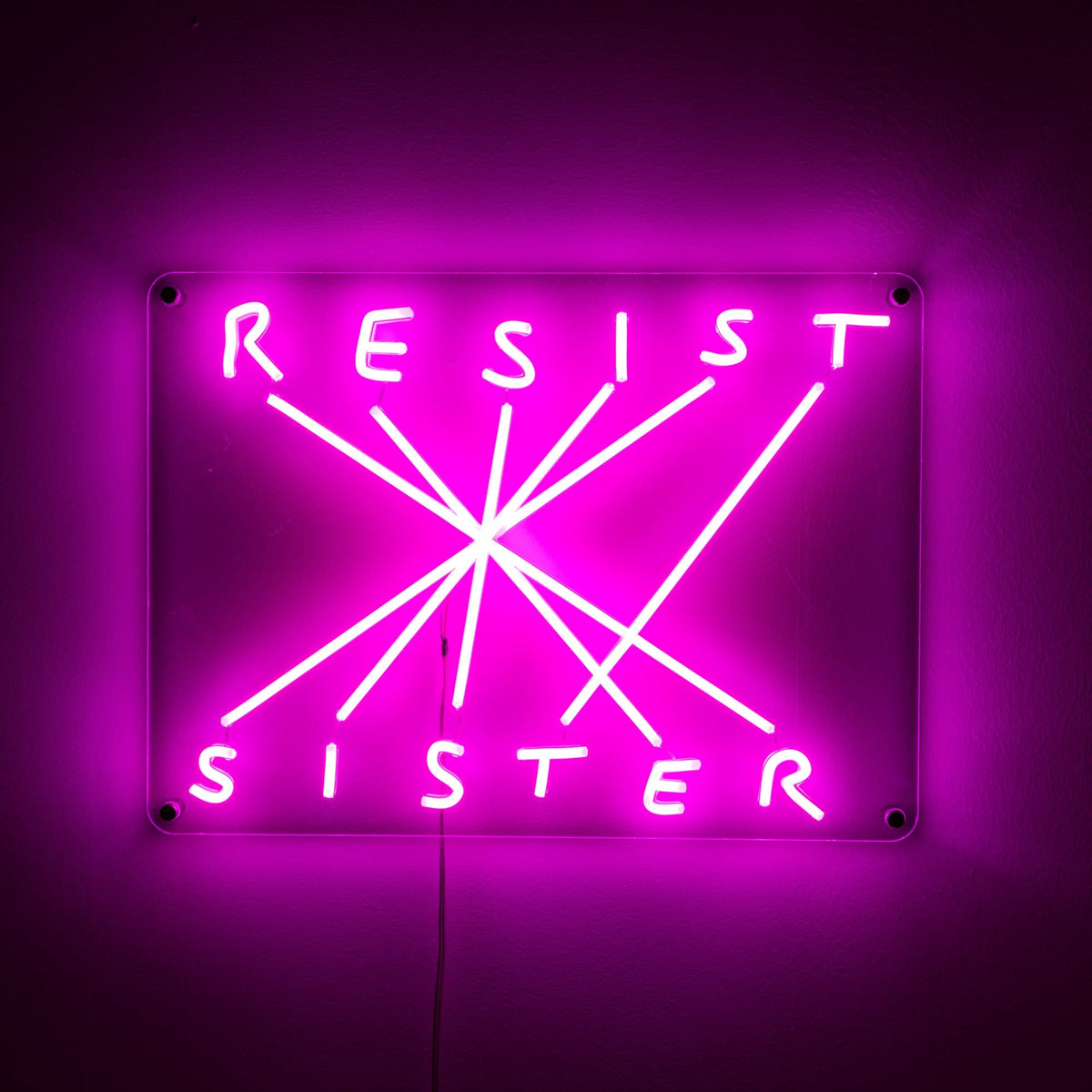 RESIST SISTER LED Plugged Wall Lamp