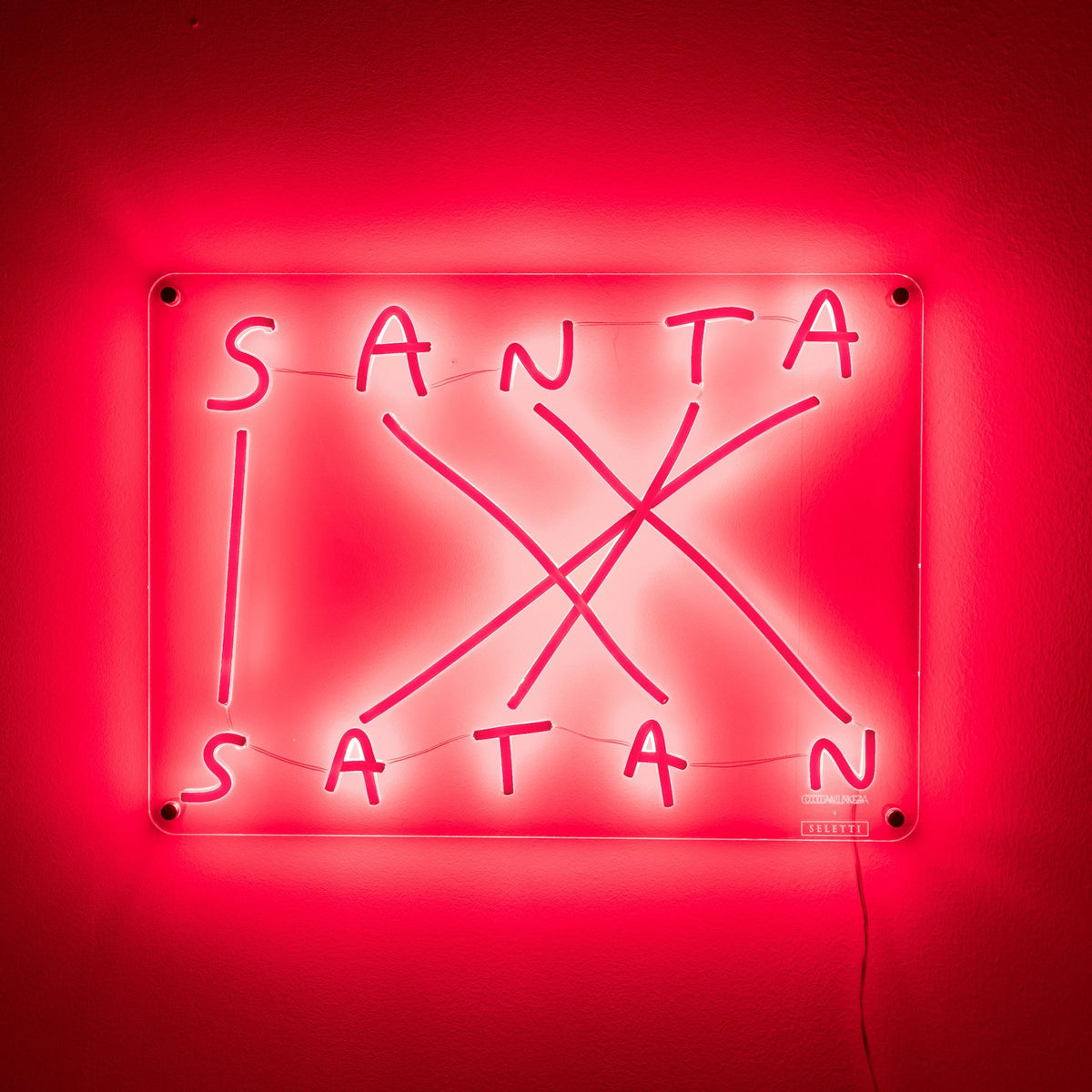 SANTA SATAN LED Plugged Wall Lamp