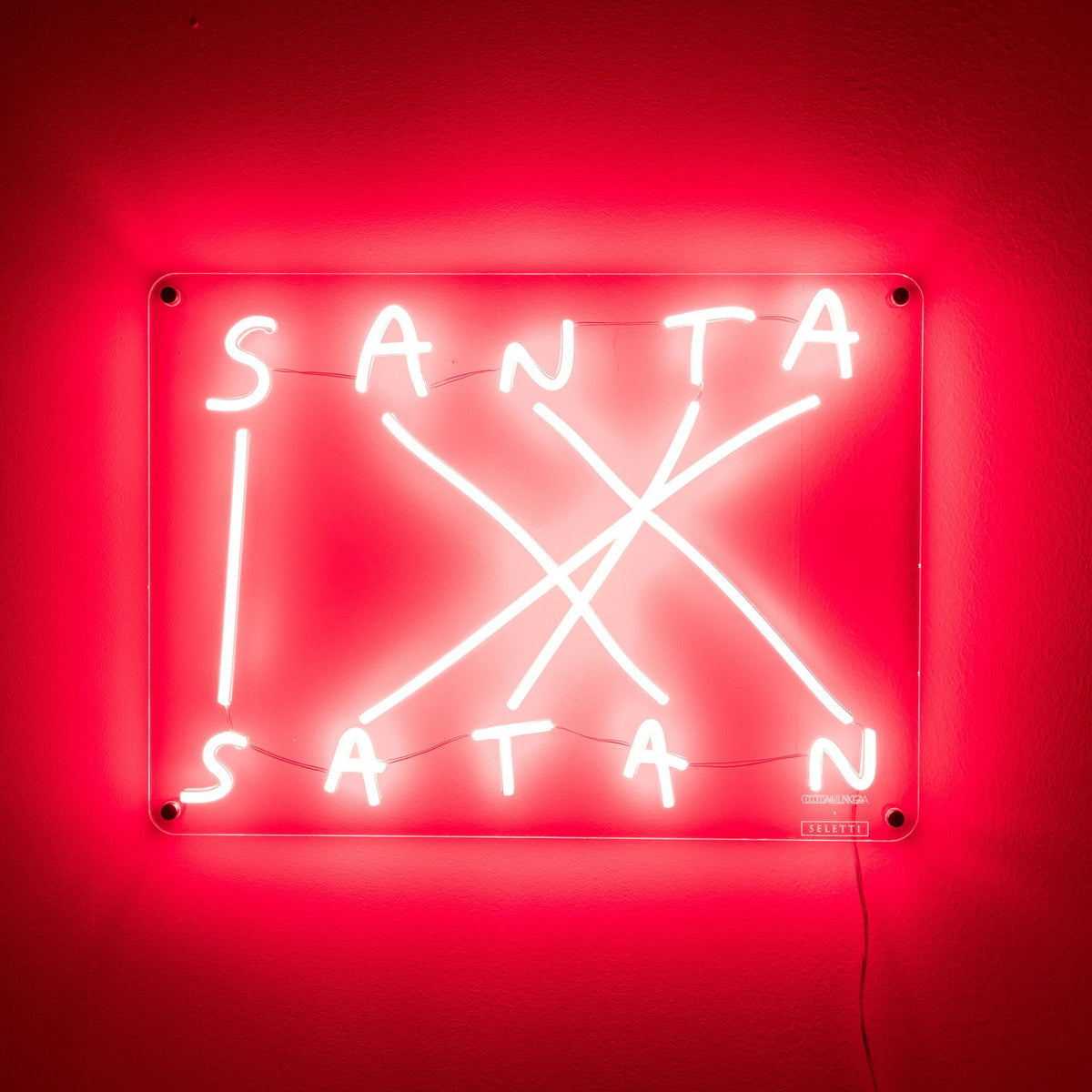 SANTA SATAN LED Plugged Wall Lamp