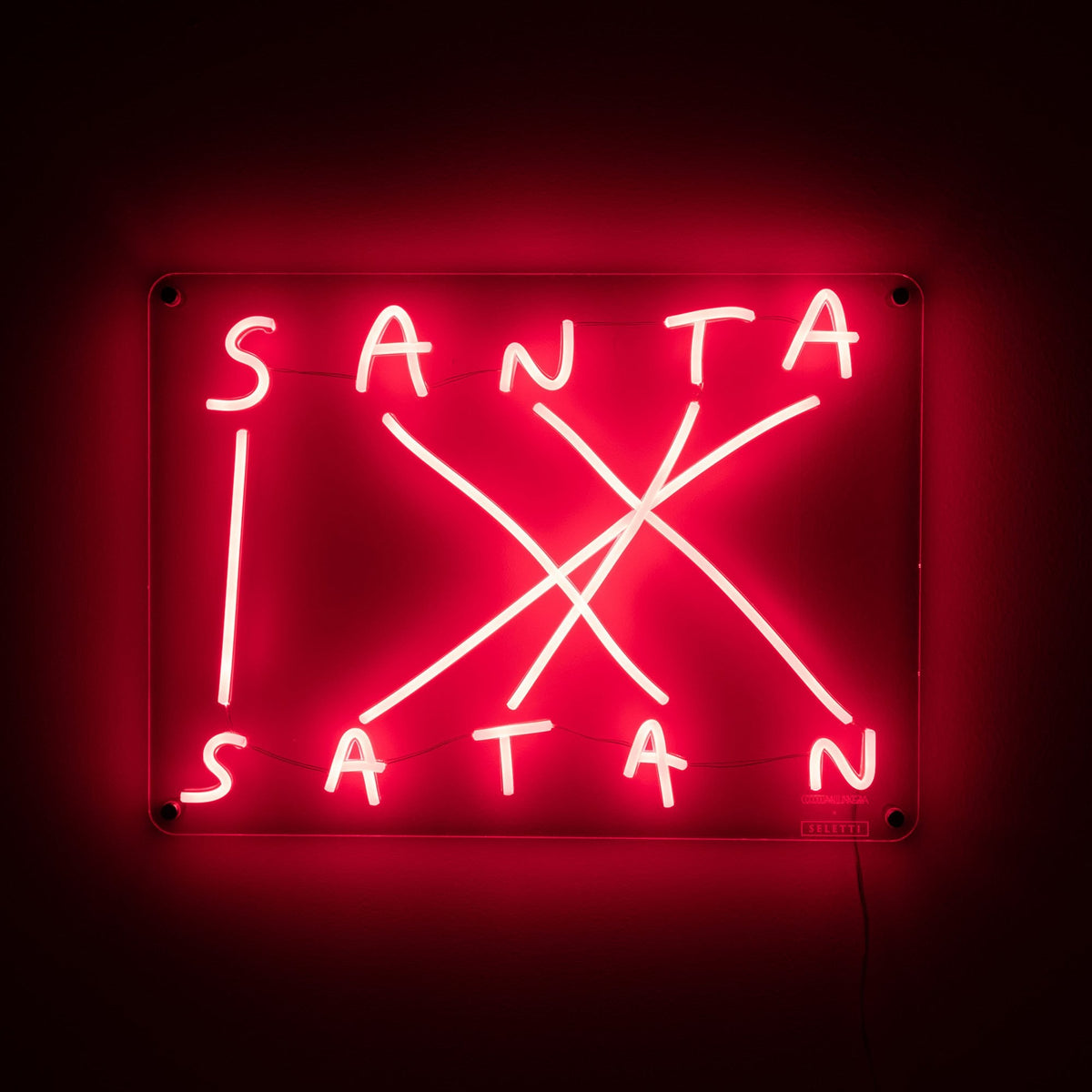 SANTA SATAN LED Plugged Wall Lamp