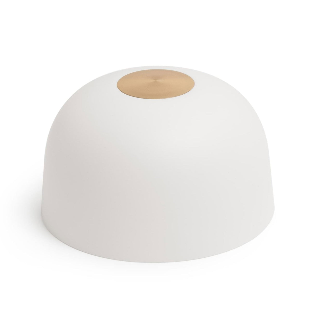 The Two IP65 LED Rechargeable Portable Table Lamp In Gold With Frosted Glass Shade