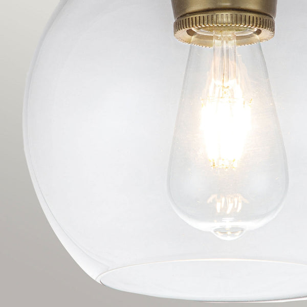 Tabby Mini Pendant in Burnished Brass