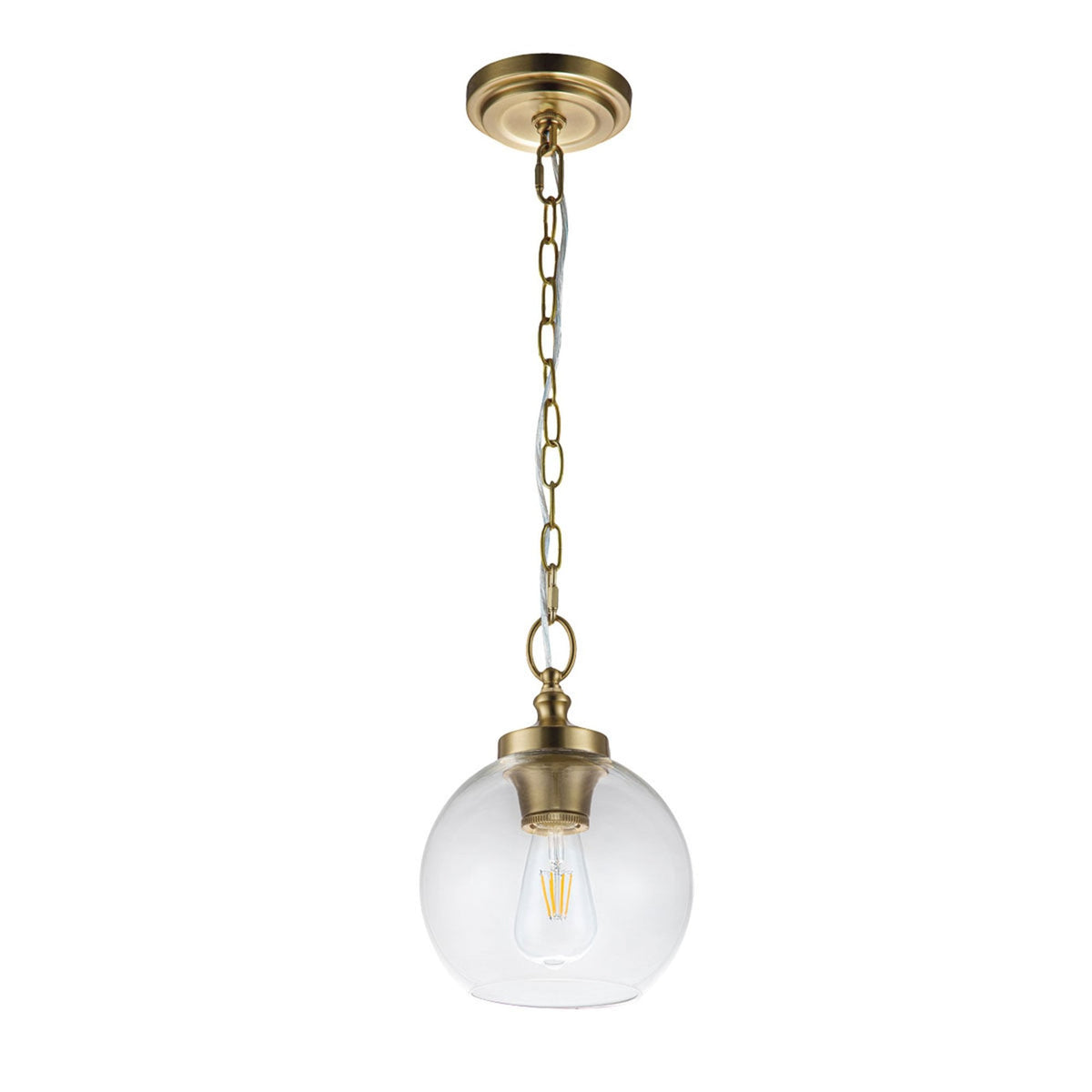 Tabby Mini Pendant in Burnished Brass