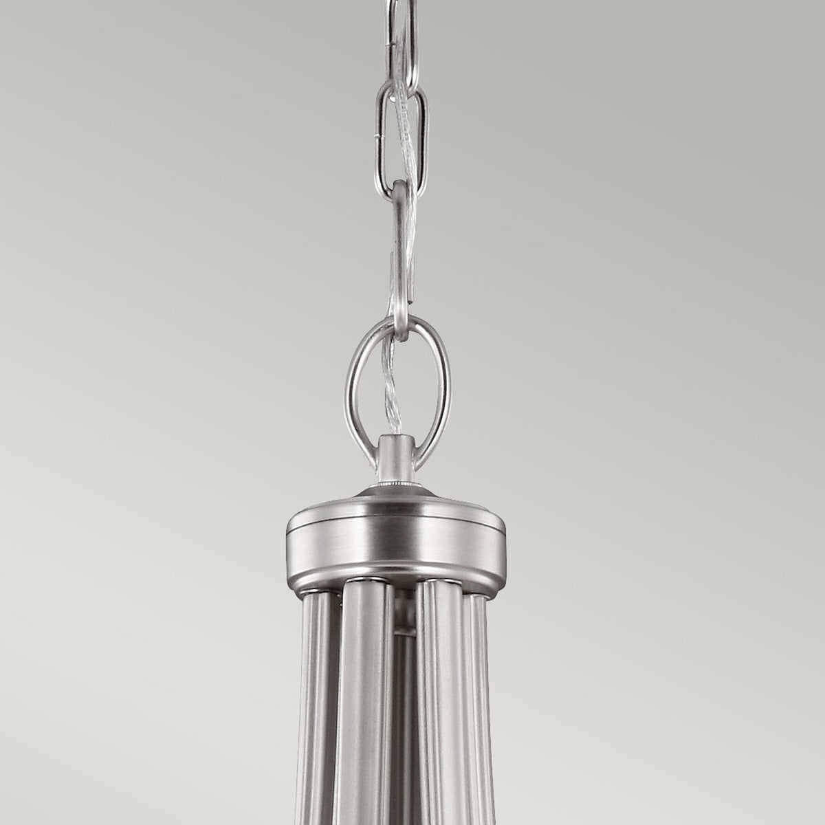 Vintner Nine Light Chandelier in Satin Nickel and Opal Etched Glass Shades