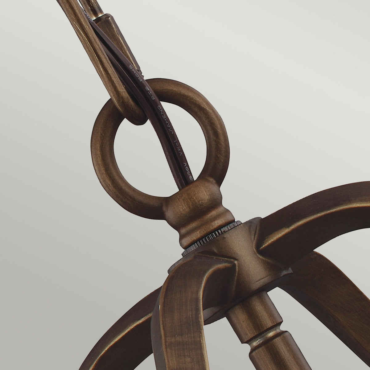 Yarmouth Triple Lamp Pendant in Painted Aged Brass