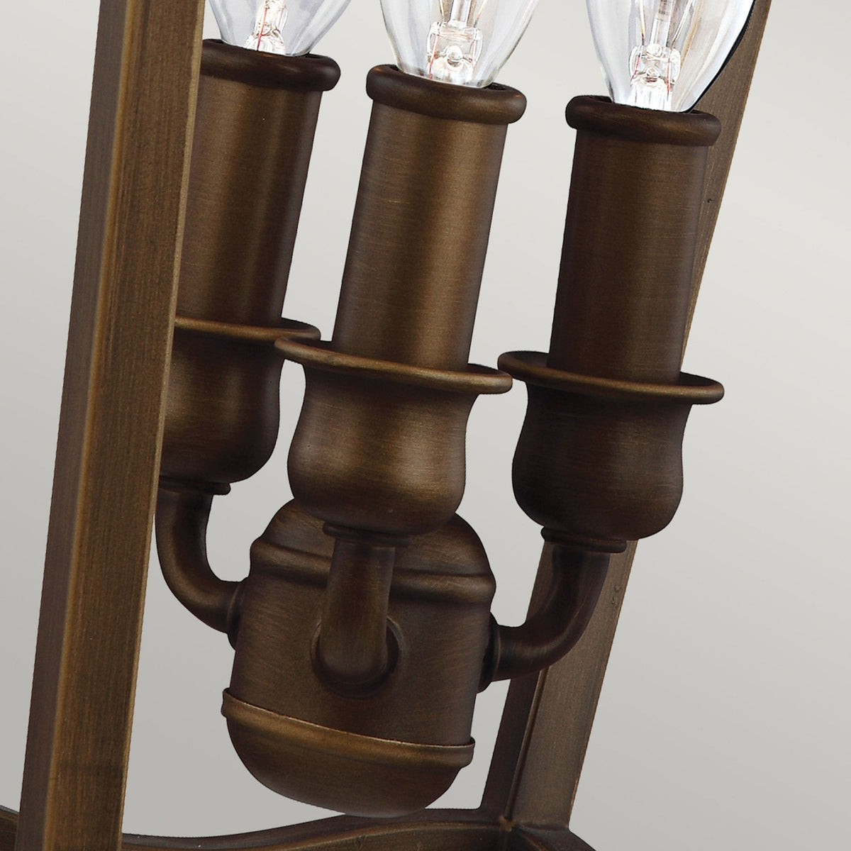 Yarmouth Triple Lamp Pendant in Painted Aged Brass