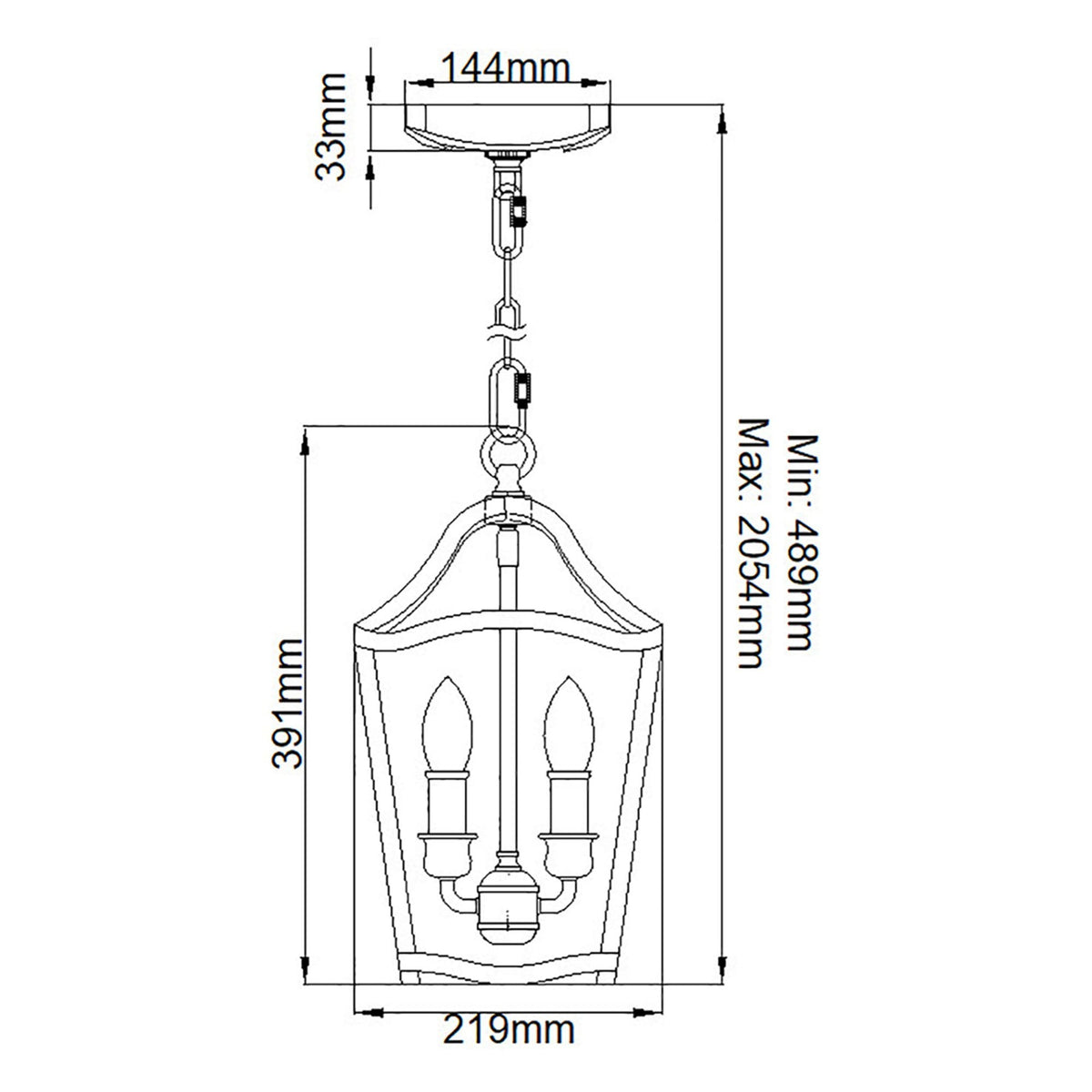 Yarmouth Triple Lamp Pendant in Painted Aged Brass