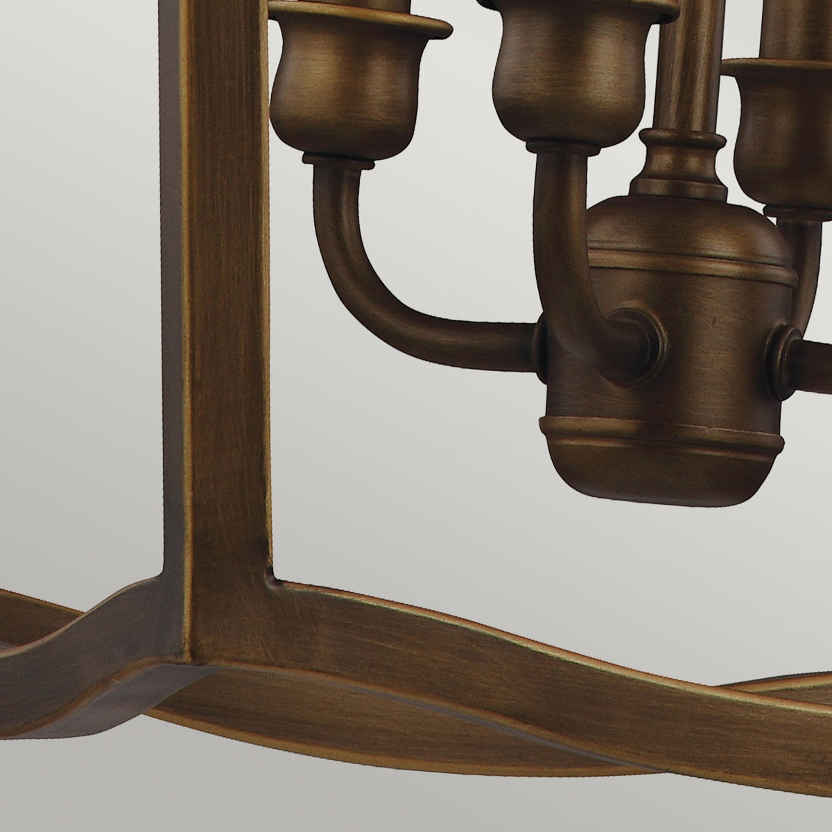 Yarmouth Four Lamp Pendant in Painted Aged Brass