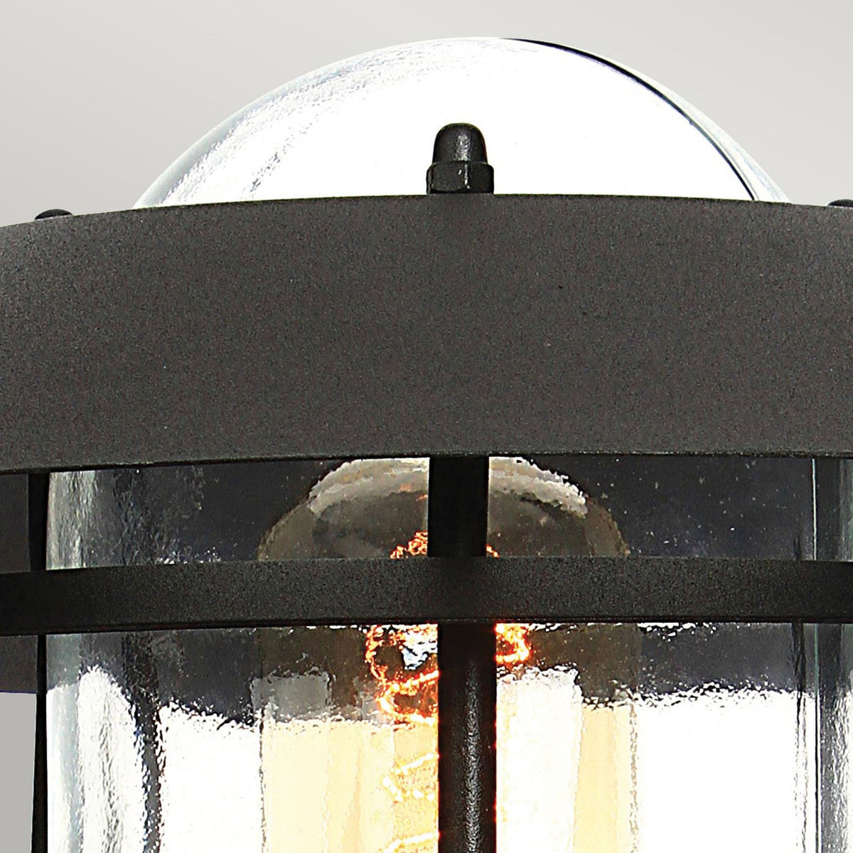 Helsingor Stainless Steel Exterior PIR Pedestal Light in Black