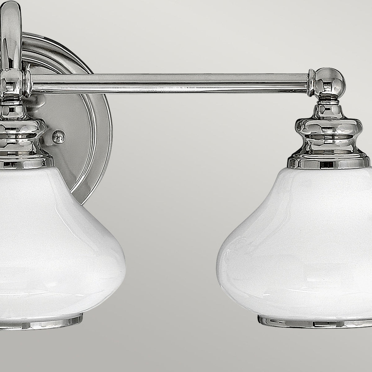 Ainsley IP44 Triple Wall Light in Polished Chrome with Opal Glass