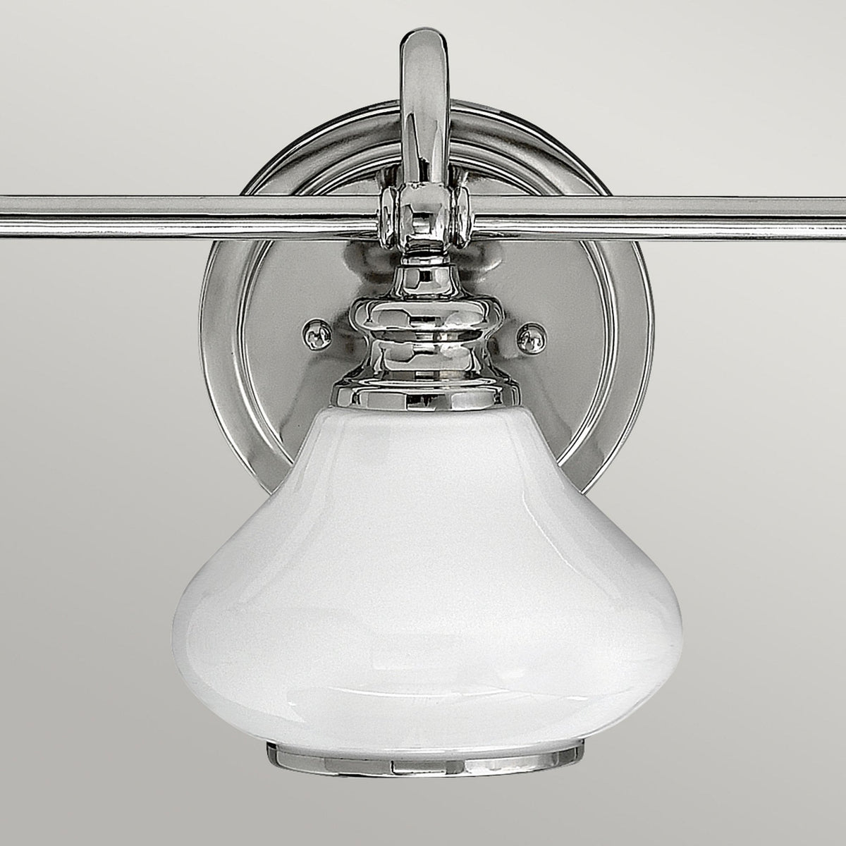 Ainsley IP44 Triple Wall Light in Polished Chrome with Opal Glass