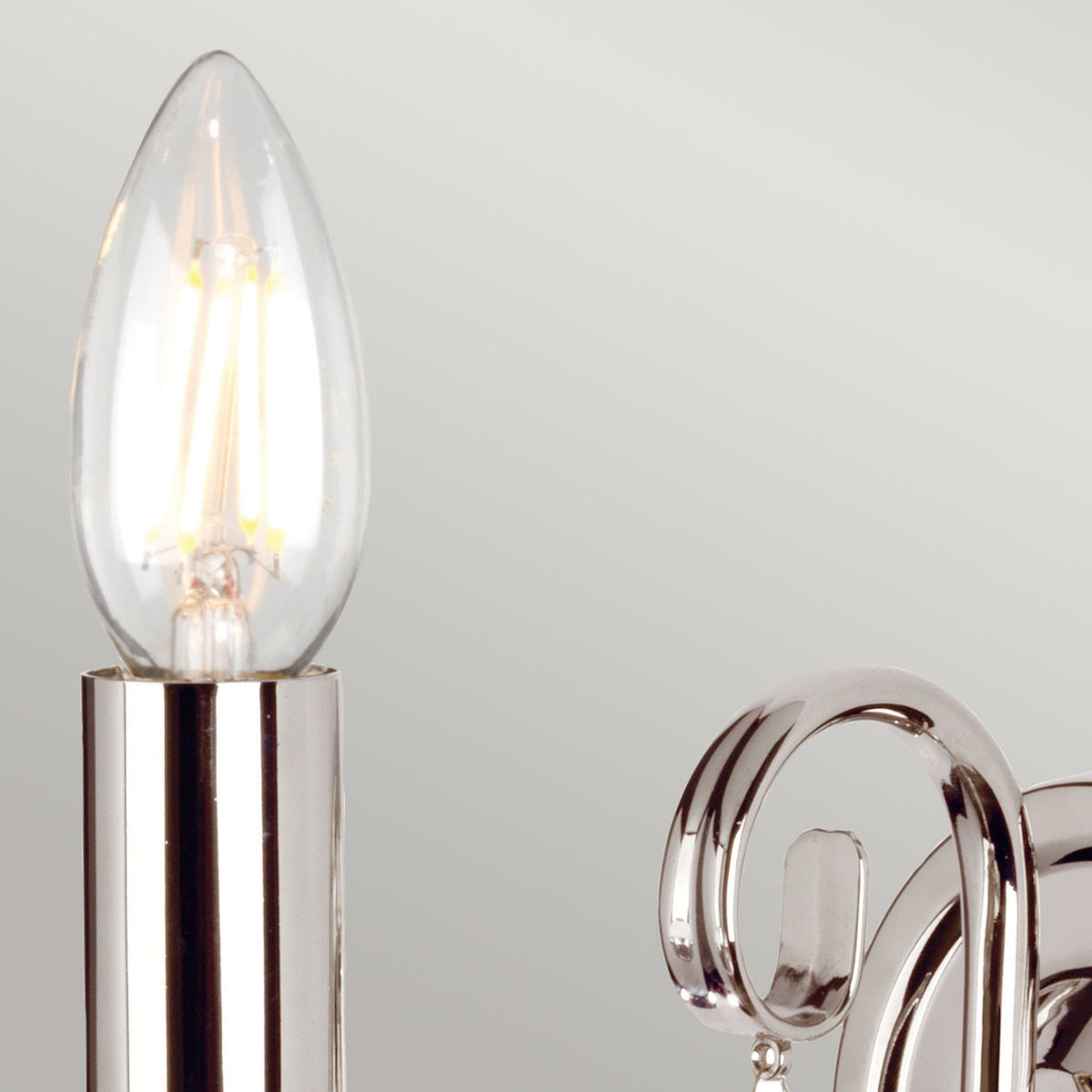 Aegean Single Arm Polished Nickel Wall Light