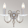 Aegean Two Arm Polished Nickel Wall Light
