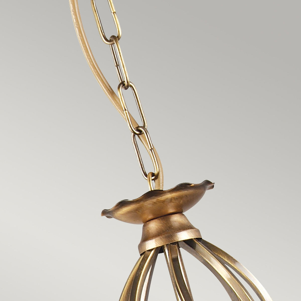 Aegean Three Arm Aged Brass Chandelier or Semi Flush