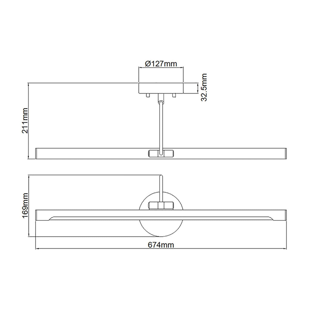 Alton Large LED Picture Light in Brushed Nickel