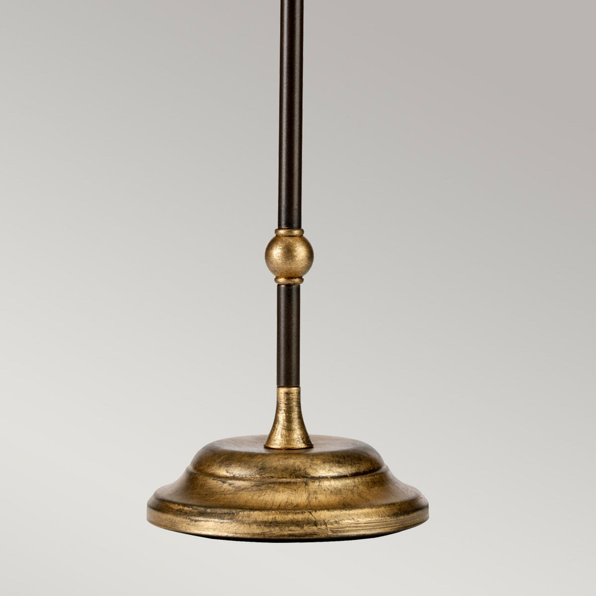 Amarilli Table Lamp in a Bronze and Gold Finish with a Brown Shade