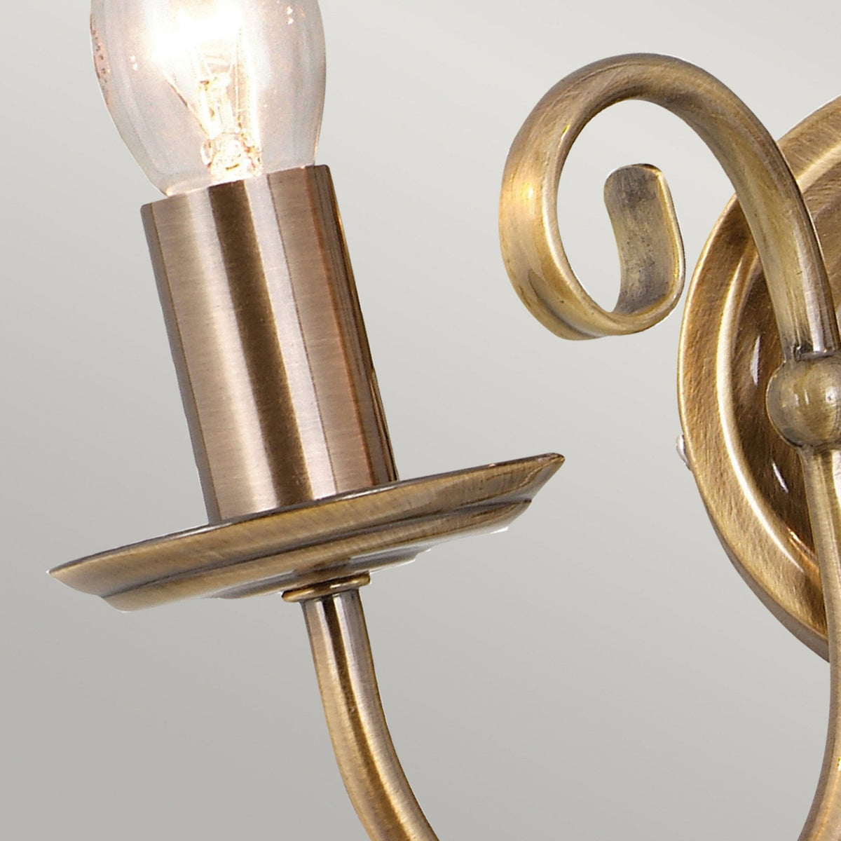 Artisan Twin Arm Wall Light in Aged Brass