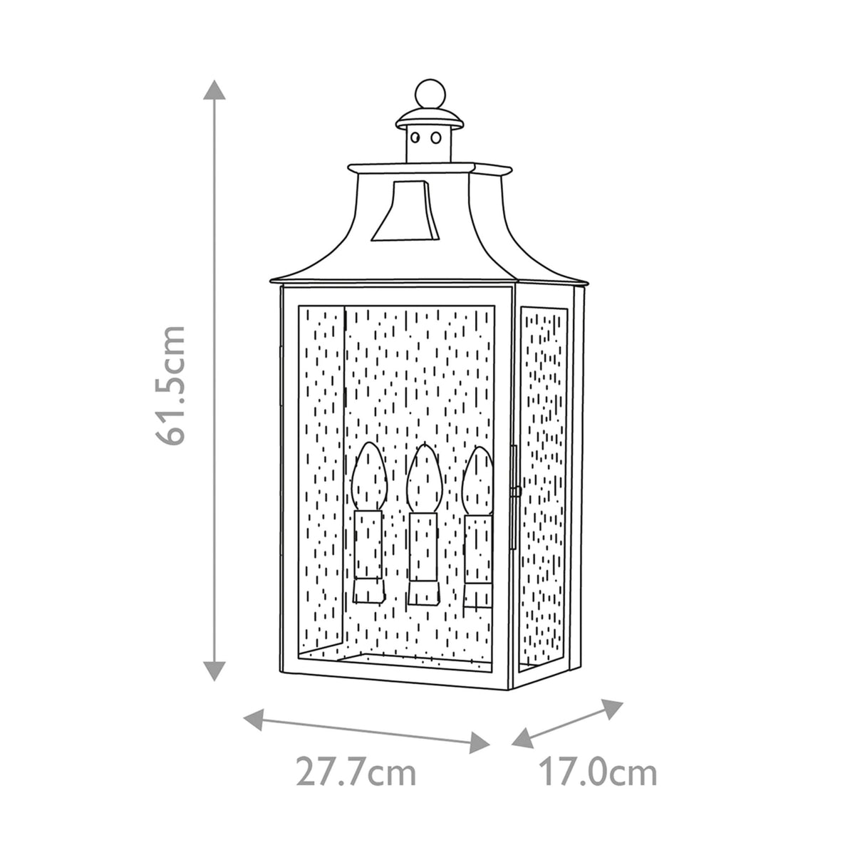 Balmoral IP44 Large Wall Lantern in Old Bronze