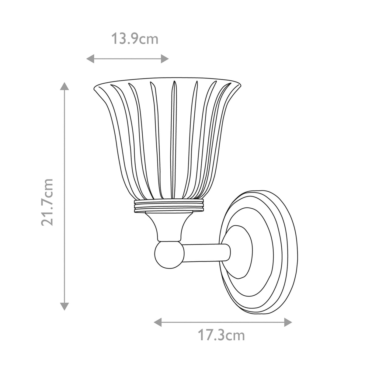 Austen IP44 Bathroom Wall Light in Polished Chrome