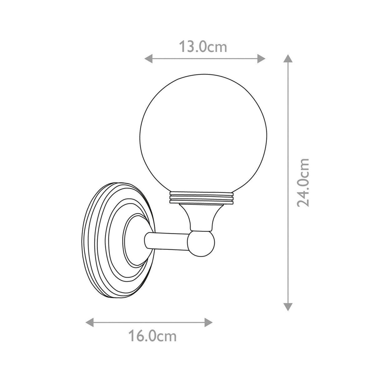 Austen 4 IP44 Bathroom Wall Light in Polished Chrome