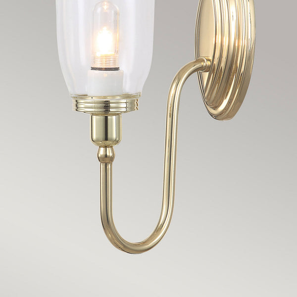 Blake IP44 Bathroom Wall Light in Polished Brass