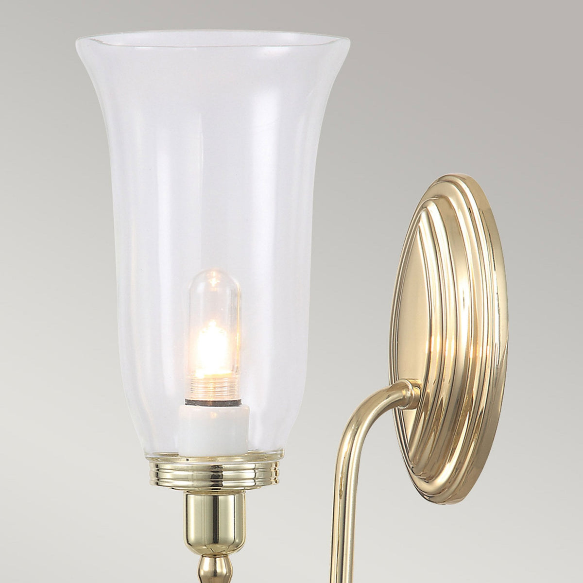 Blake IP44 Bathroom Wall Light in Polished Brass