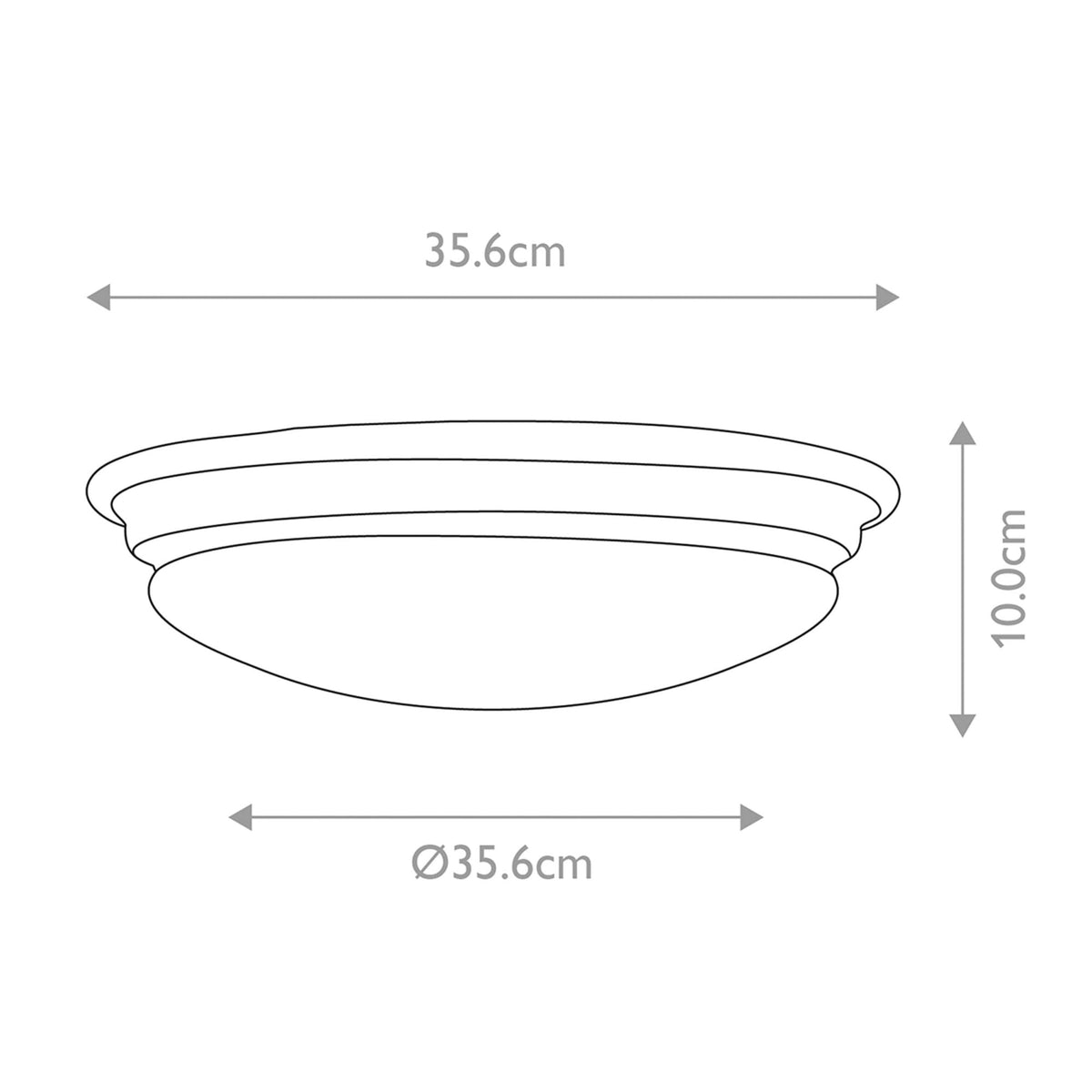 Brompton IP44 Flush Mount Ceiling Light in Polished Brass with Frosted Diffuser