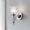 Carroll IP44 Bathroom Wall Light in Polished Chrome