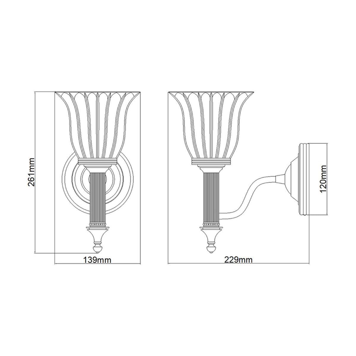 Carroll IP44 Bathroom Wall Light in Polished Chrome