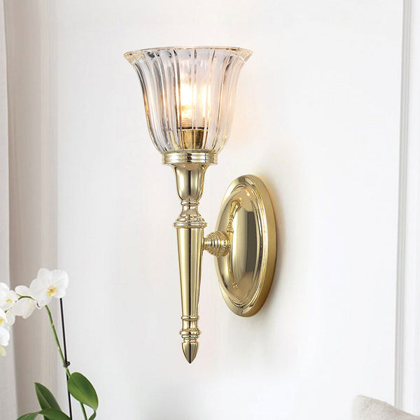 Dryden 1 IP44 Bathroom Wall Light in Polished Brass