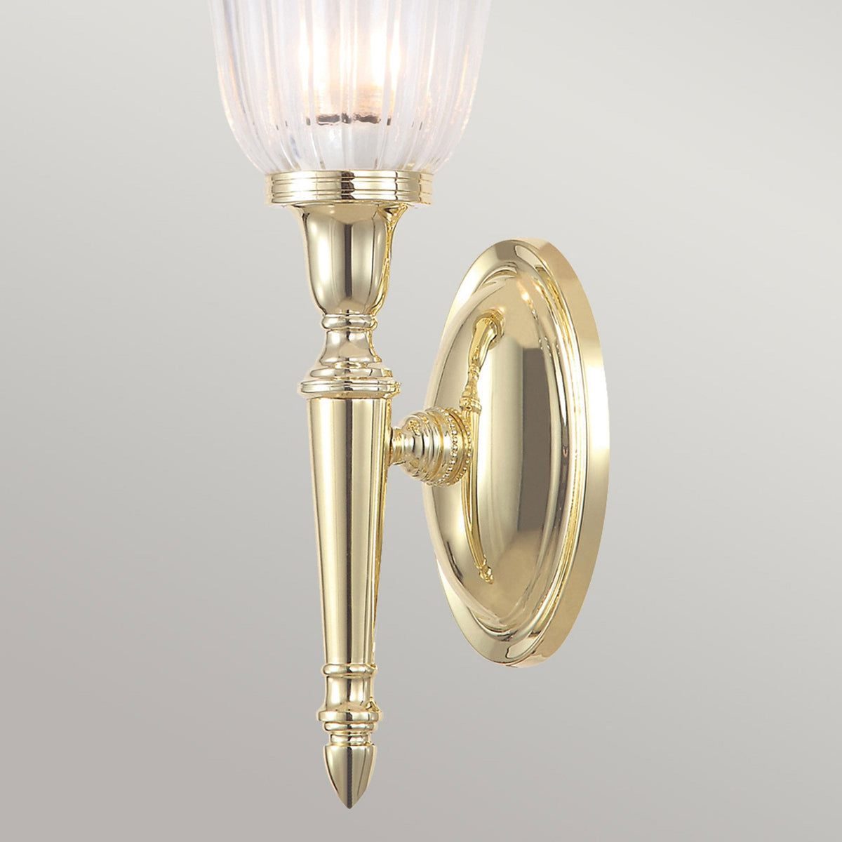 Dryden 1 IP44 Bathroom Wall Light in Polished Brass