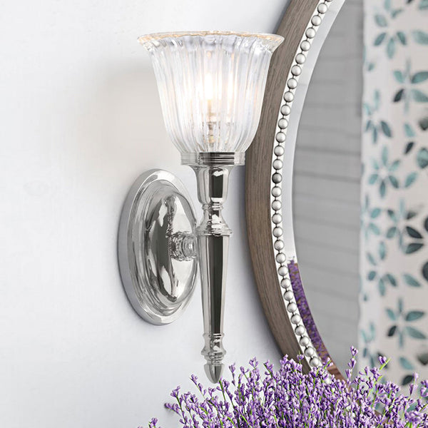 Dryden 1 IP44 Bathroom Wall Light in Polished Chrome