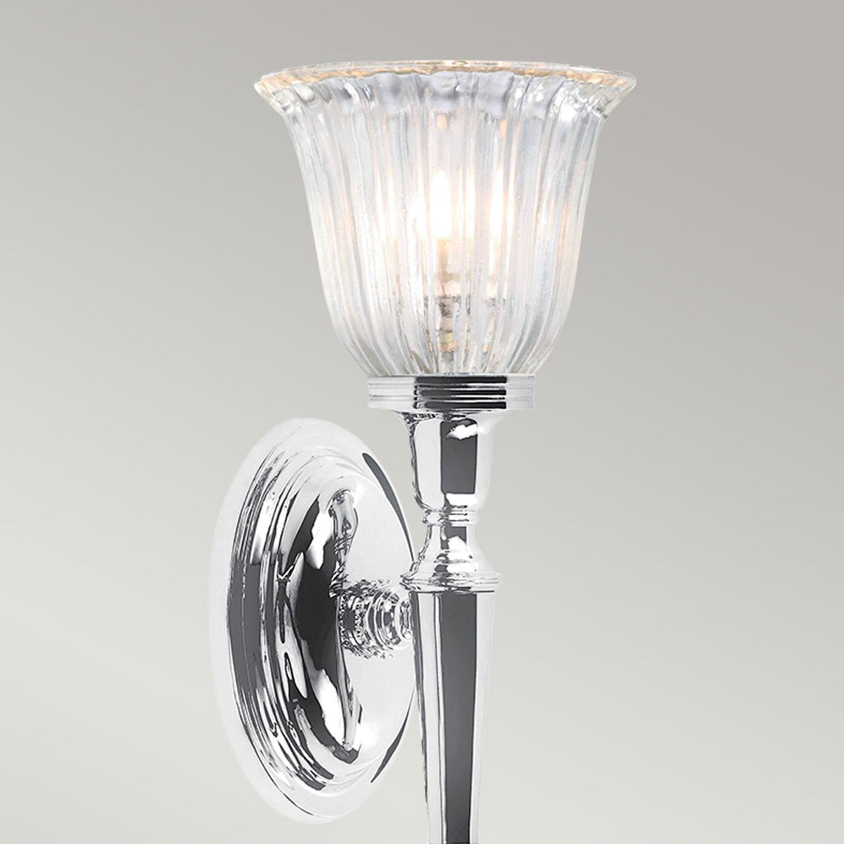 Dryden 1 IP44 Bathroom Wall Light in Polished Chrome