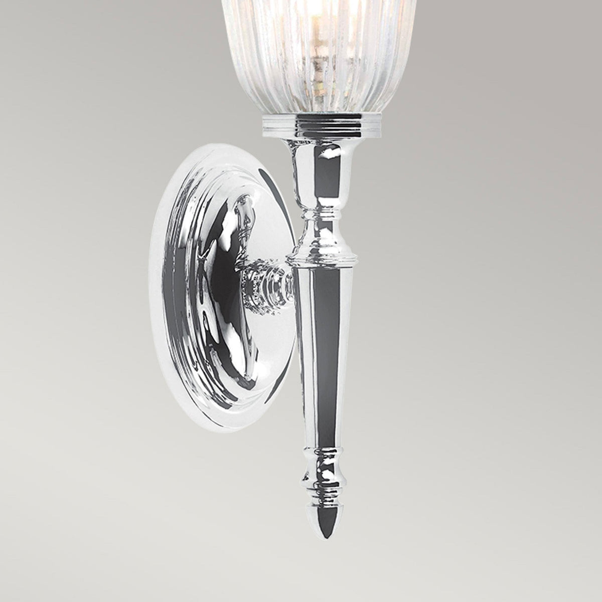 Dryden 1 IP44 Bathroom Wall Light in Polished Chrome