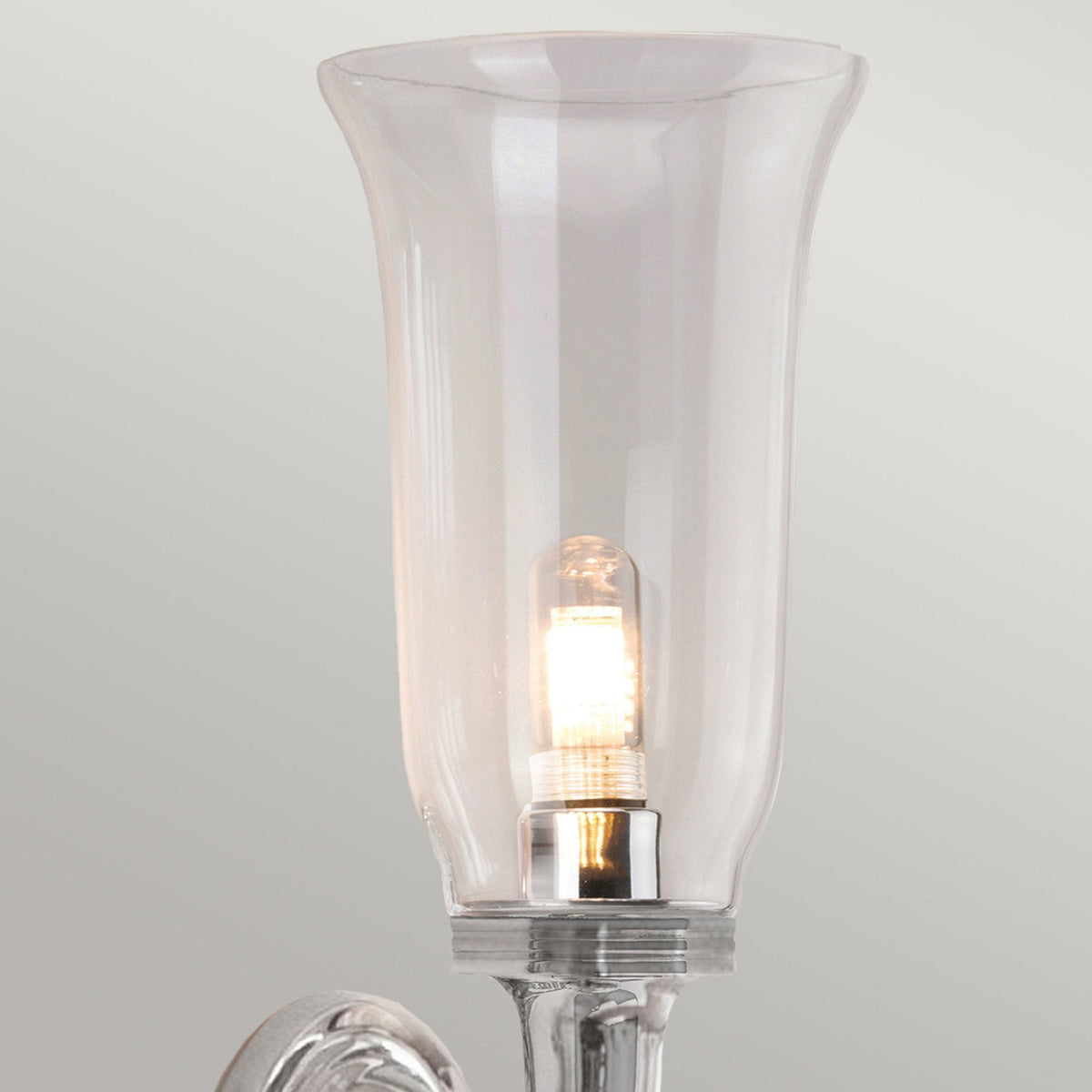 Dryden 2 IP44 Bathroom Wall Light in Polished Chrome