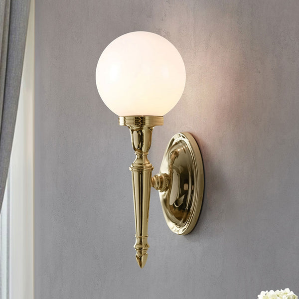Dryden 4 IP44 Bathroom Wall Light in Polished Brass