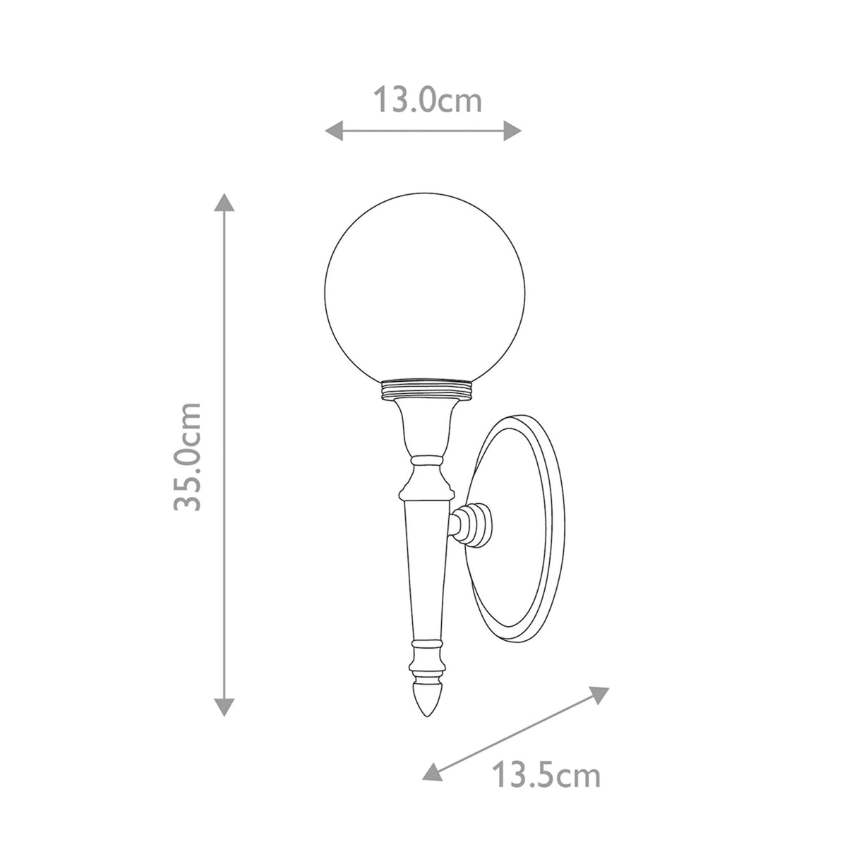 Dryden 4 IP44 Bathroom Wall Light in Polished Chrome