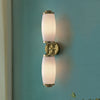 Eliot Twin IP44 Bathroom Wall Light in Polished Brass