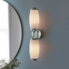 Eliot Twin IP44 Bathroom Wall Light in Polished Chrome