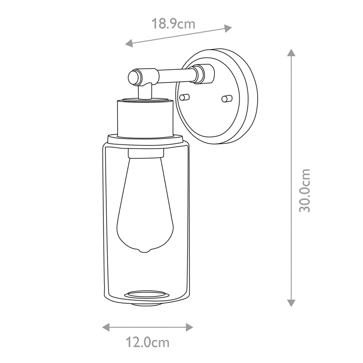Morvah IP44 Bathroom Wall Light in Brushed Brass