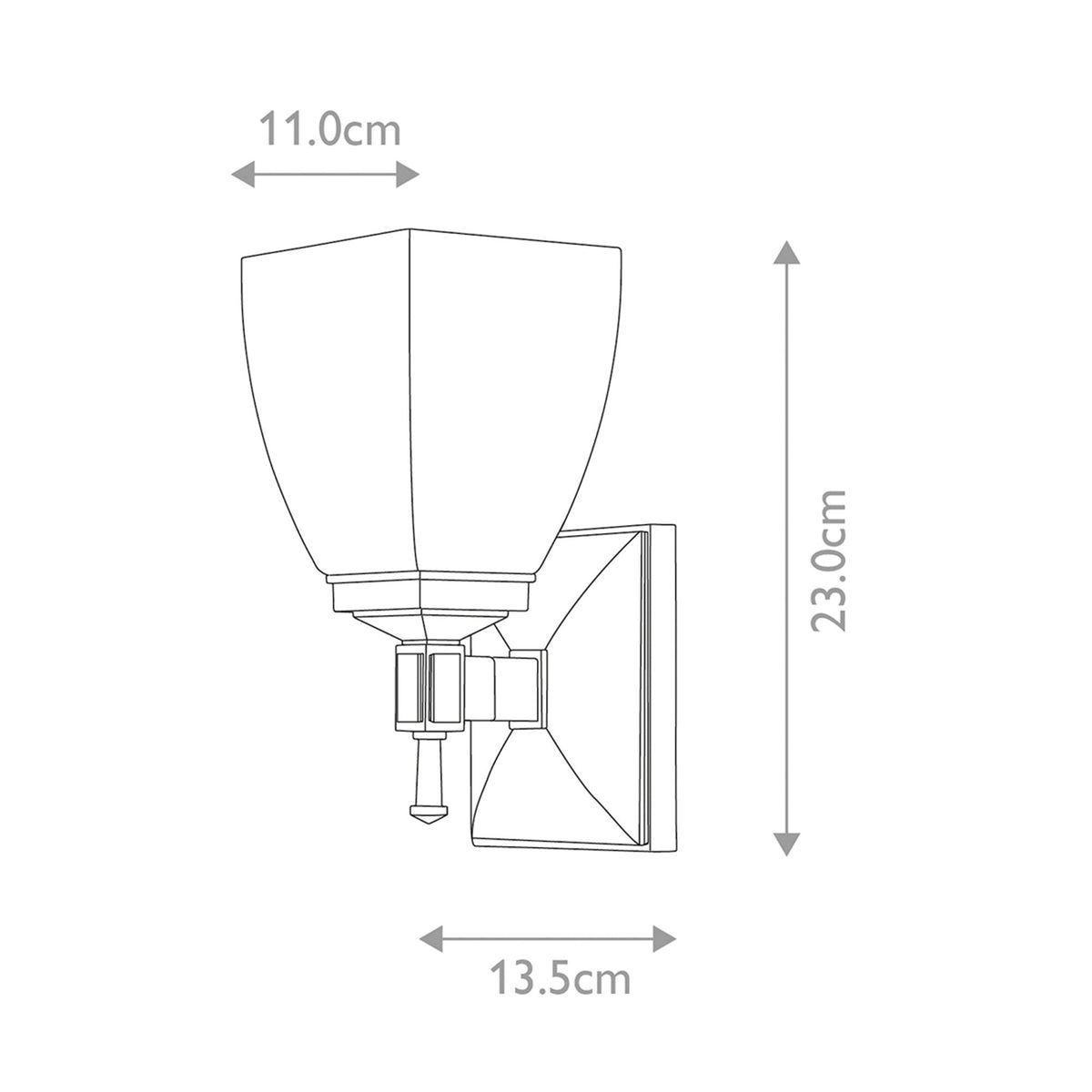 Shirebrook Chrome Bathroom Wall Light