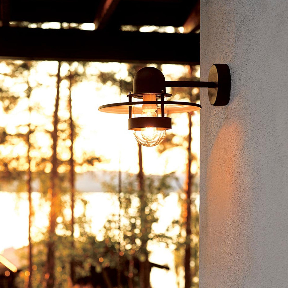 Bergen IP55 Scandinavian Wall Lantern in Black