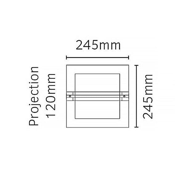 Bern Wall Lantern in Black with Frosted Glass